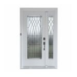 D27 Champlain | Decorative Glass Entry Door | Patina Caming & High Privacy