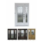 D27 Champlain | Decorative Glass Entry Door | Patina Caming & High Privacy - 图片 2