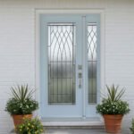 D27 Champlain | Decorative Glass Entry Door | Patina Caming & High Privacy - 图片 3