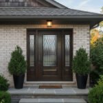 D27 Champlain | Decorative Glass Entry Door | Patina Caming & High Privacy - 图片 4