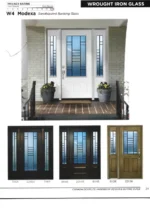 W4 Modexa | Modern Wrought Iron Entry Door | Sandblasted Glass & Maximum Privacy - 图片 2