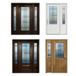 W6 Serenne | Modern Wrought Iron Entry Door | Sandblasted Glass & Absolute Privacy - 图片 2