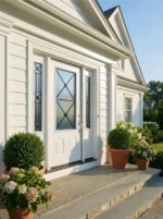 W6 Serenne | Modern Wrought Iron Entry Door | Sandblasted Glass & Absolute Privacy - 图片 5