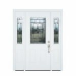 D31 Nettilling Decorative Glass Entry Door - Modern Geometric Design for GTA Homes