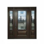 D32 Simcoe Modern Decorative Glass Entry Door - Linear Geometric Style for GTA Homes