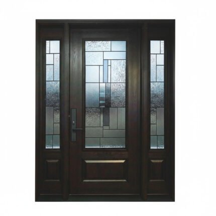 D34 Mackay Decorative Glass Entry Door - Maximum Privacy Modern Design for GTA Homes