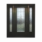 D36 Erie Decorative Glass Entry Door - Zinc Caming Design for GTA Homes