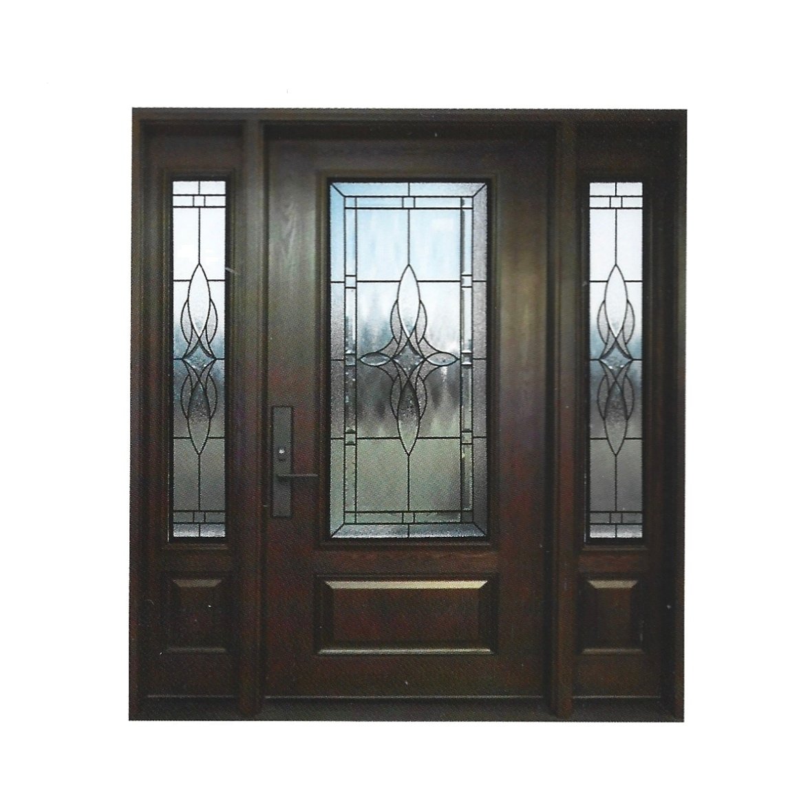 主 D30 Claire Decorative Glass Entry Door - High Privacy Front Door for GTA Homes