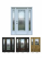 D28 Nipigon | Decorative Glass Entry Door | Patina Caming & Maximum Privacy - 图片 2