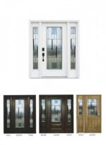 D32 Simcoe | Modern Decorative Glass Entry Door | Patina Caming & Linear Design - 图片 2