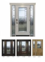 D35 Wollaston | Modern Decorative Glass Entry Door | Patina Caming & Maximum Privacy - 图片 2