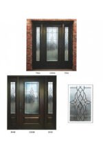 D36 Erie | Decorative Glass Entry Door | Zinc Caming & Balanced Privacy - 图片 2