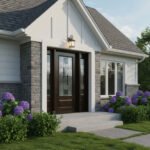 D32 Simcoe | Modern Decorative Glass Entry Door | Patina Caming & Linear Design - 图片 3