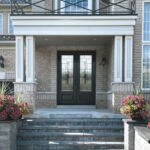 D34 Mackay | Decorative Glass Entry Door | Patina Caming & Maximum Privacy - 图片 3