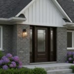 D35 Wollaston | Modern Decorative Glass Entry Door | Patina Caming & Maximum Privacy - 图片 3