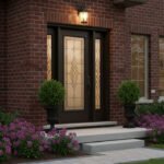 D36 Erie | Decorative Glass Entry Door | Zinc Caming & Balanced Privacy - 图片 3