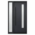 F36 fiberglass entry door with left sidelite and slim vertical glass insert