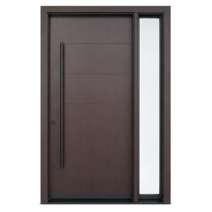 F31 fiberglass entry door with right sidelite and horizontal panel design