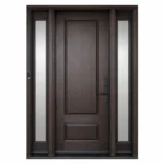 F29 fiberglass entry door with double sidelites and raised panel design