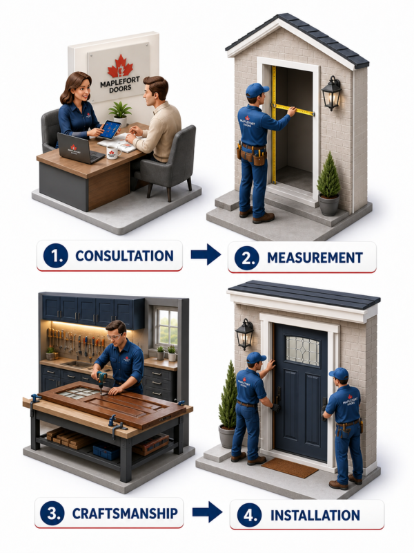 MapleFort Doors professional entry door Installation Process