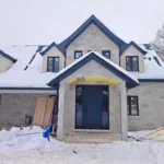 maplefort doors project: Snowy Winter Installation on Park Ave, Newmarket