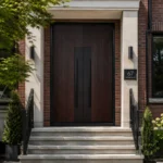 HFB01 luxury fiberglass double front door installed on a modern Toronto home