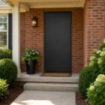 Premium black mahogany fine grain firbglass door by MapleFort Doors