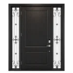 F1-V2 fiberglass entry door Amazon white background