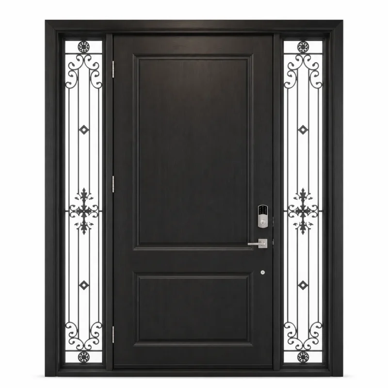 F1-V2 fiberglass entry door Amazon white background