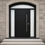 F101-V2 fiberglass entry door installed home entrance scene