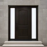 F104 fiberglass entry door installed home entrance scene
