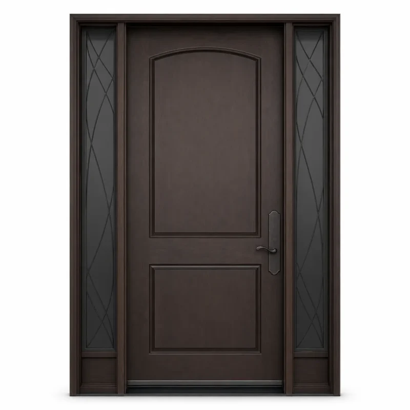 F105-V1 fiberglass entry door Amazon white background