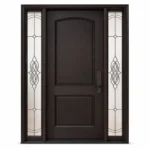 F105-V2 fiberglass entry door Amazon white background