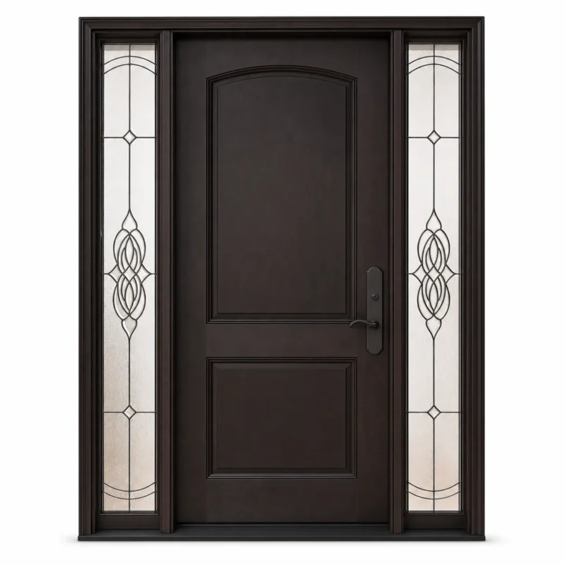 F105-V2 fiberglass entry door Amazon white background