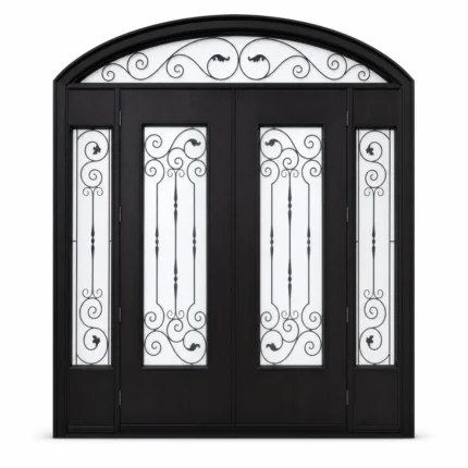 F107-V1 fiberglass entry door Amazon white background