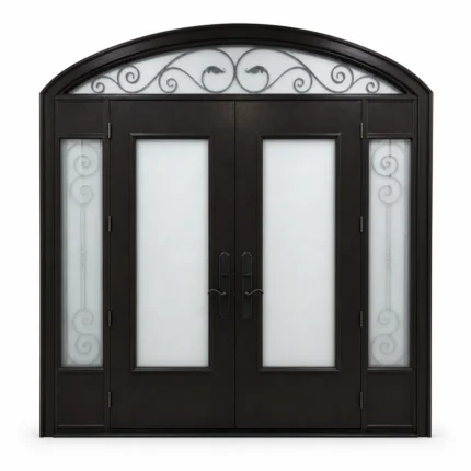 F107-V2 fiberglass entry door Amazon white background