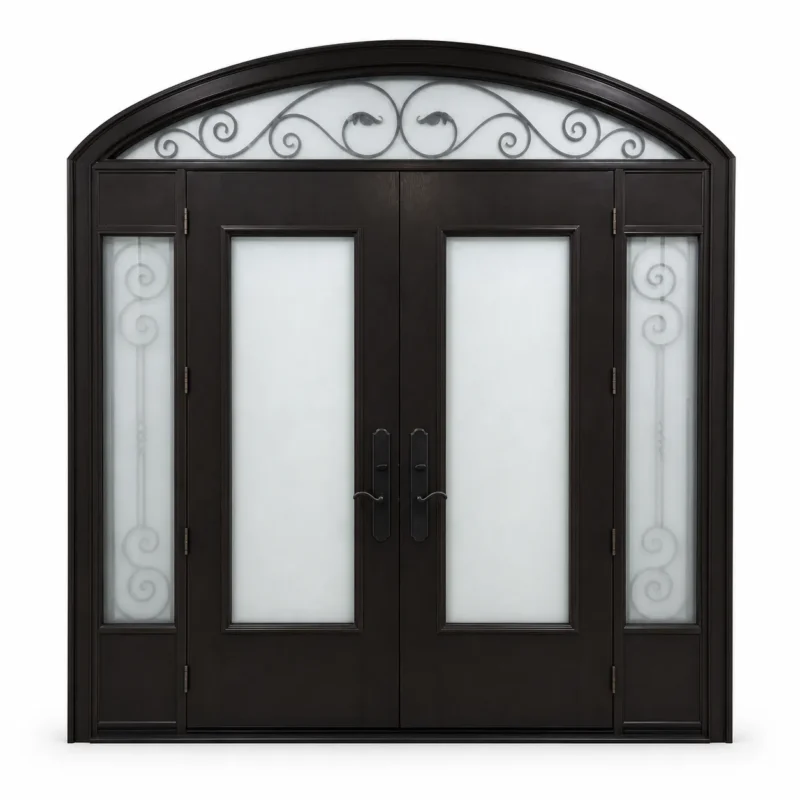 F107-V2 fiberglass entry door Amazon white background