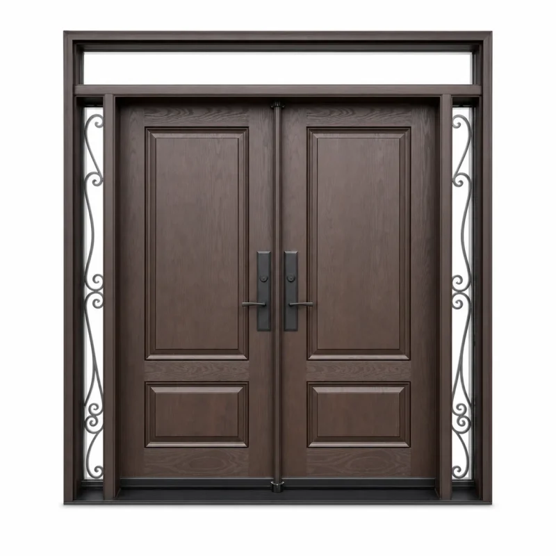 F108 fiberglass entry door Amazon white background