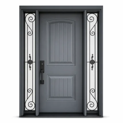 F112-V1 fiberglass entry door Amazon white background