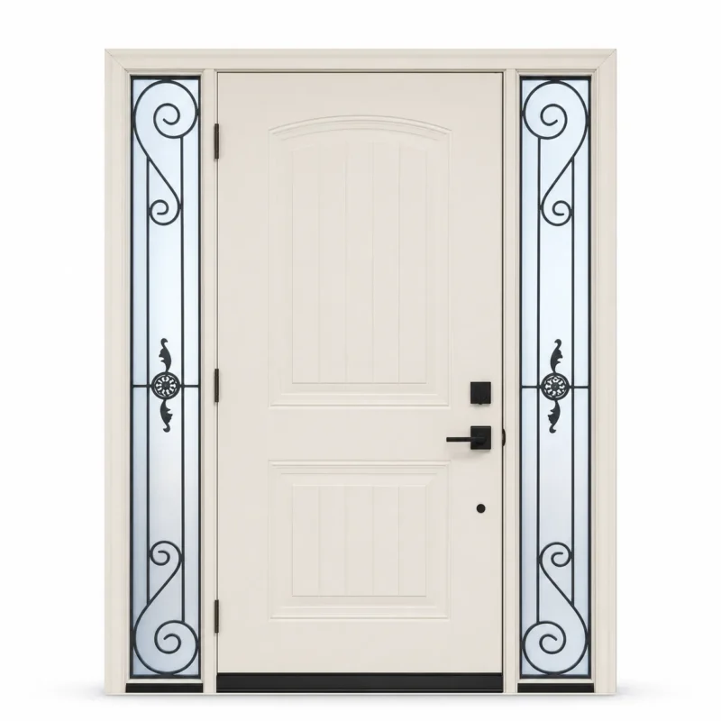 F112-V2 fiberglass entry door Amazon white background
