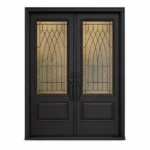 F122-V1 fiberglass entry door Amazon white background