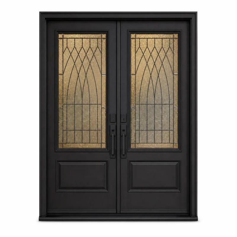 F122-V1 fiberglass entry door Amazon white background