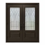 F122-V2 fiberglass entry door Amazon white background
