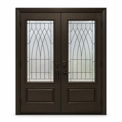 F122-V2 fiberglass entry door Amazon white background