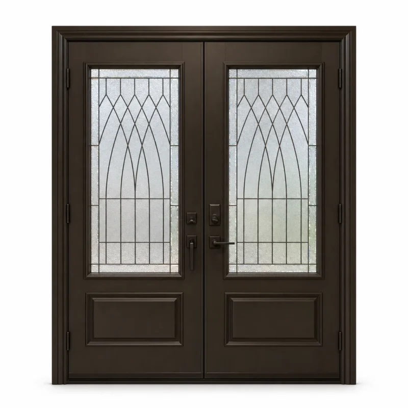 F122-V2 fiberglass entry door Amazon white background