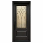 F123-V1 fiberglass entry door Amazon white background