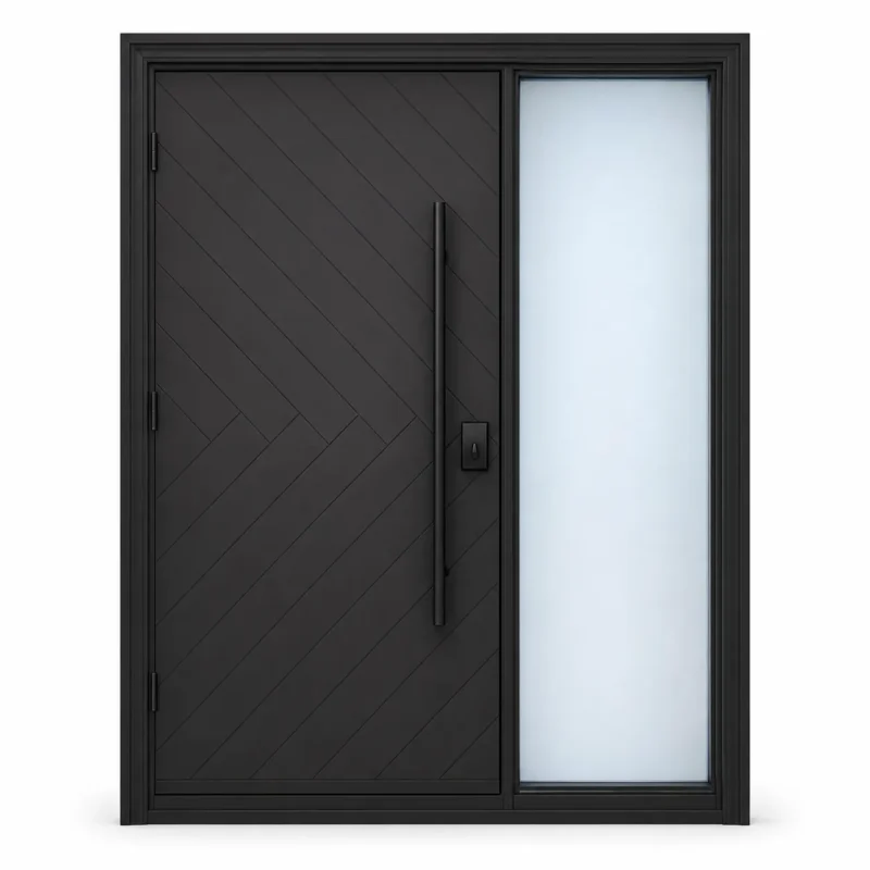 F126-V2 fiberglass entry door Amazon white background