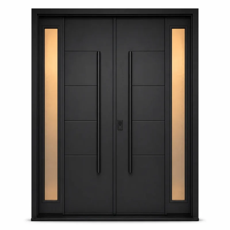 F128-V1 fiberglass entry door Amazon white background