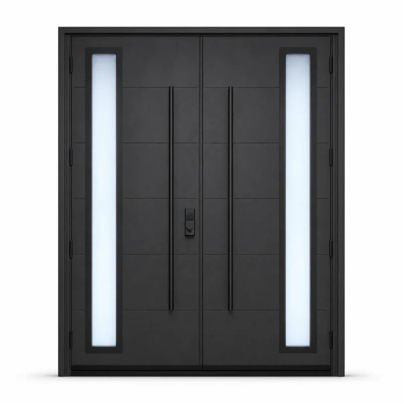 F128-V2 fiberglass entry door Amazon white background
