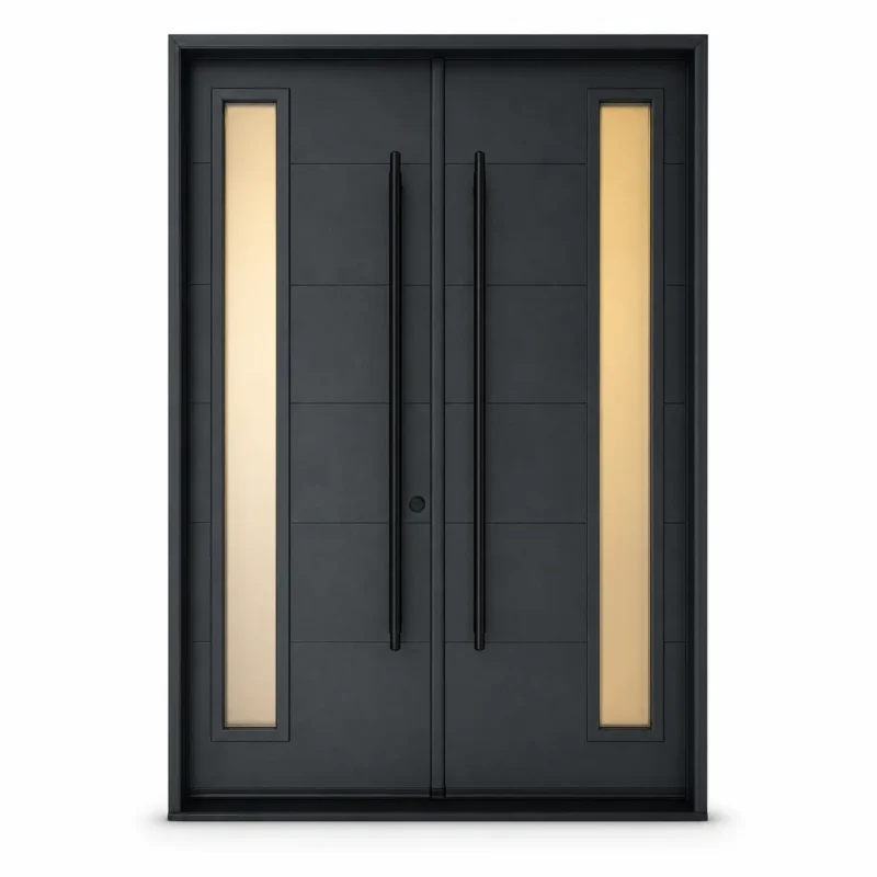 F130-V1 fiberglass entry door Amazon white background